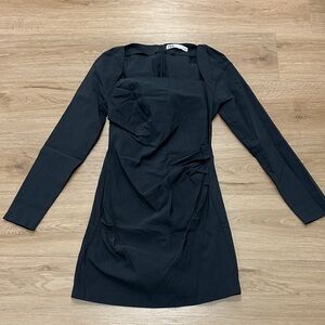 Zara Long Sleeve Dark Grey/Black Dress